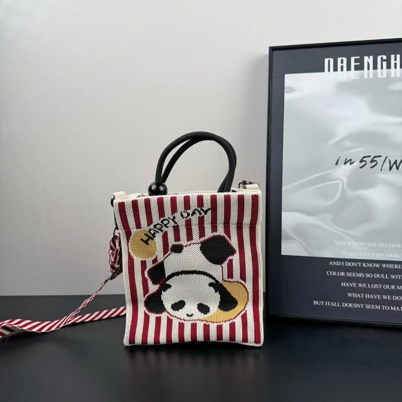 Маленькая квадратная сумка женская сумочка нишевый дизайн новая мультяшная вязаная сумка для мобильного телефона универсальная дорожная на плечо сумка-мессенджер