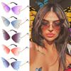 Women Fashion Metal Butterfly Sunglasses Retro Sun Glasses Rimless Sunglasses UV protection