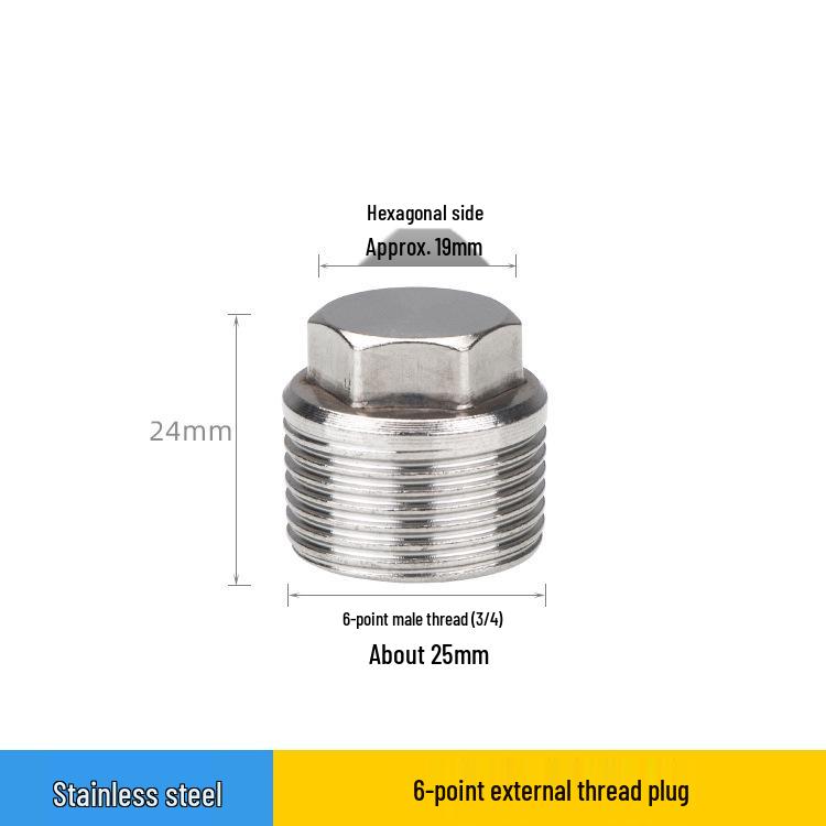 Утолщенная резьбовая переходная муфта из нержавеющей стали 1/2" на 3/4" или 1" фитинг для водопроводной трубы