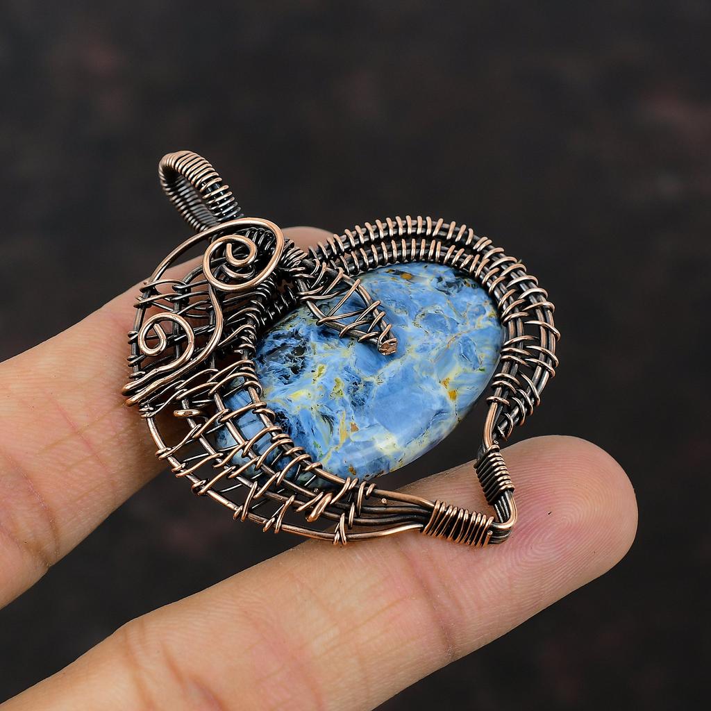 Pietersite Copper Pendant Wire Wrapped Pendant Copper Jewelry Real Gemstone Pendant Handmade Wire Wrap Jewelry Dainty Pendant Gift For Women