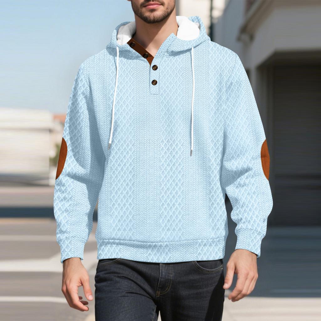 Men's Outdoor Casual Sports Color Hooded Sweater