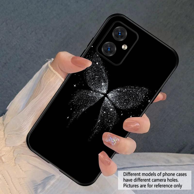 white butterfly For Moto Edge 40 50 Neo 5G E 14 15 G04 G05 4G G24 G34 G35 G54 POWER G55 G75 G84 85 silicone soft phone case
