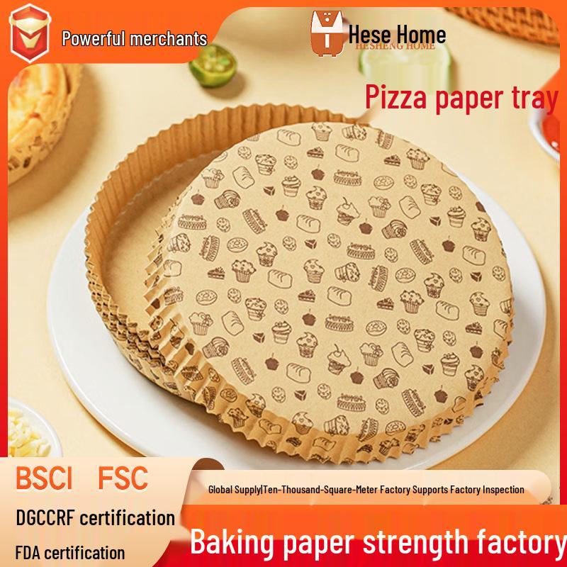 Thickened Laminated Paper Pizza Tray for Air Fryer - 4/6/8 Inch Bread Tray