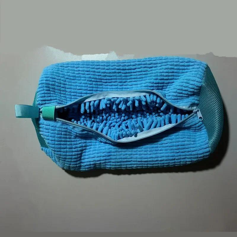1pc Washing Shoes Bag Cotton Laundry Fluffy Fibers Easily Remove Dirt Washing Bags Anti-Deformation Shoes Clothes Organizer