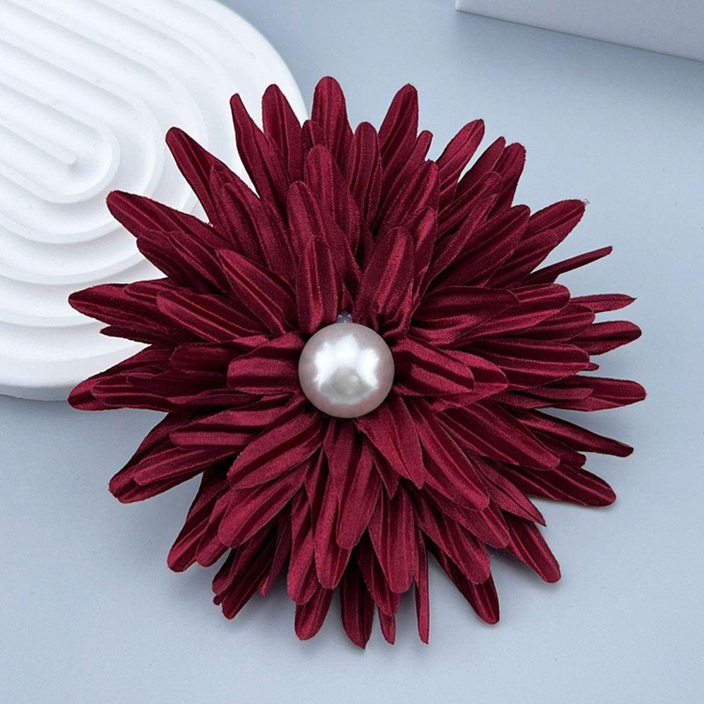 Fabric Handmade Accessories Large Flower Brooch Jewelry Badge Accessories Pin Brooch New Corsage