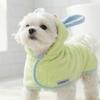 Super Absorbent Dog Hooded Bathrobe Coral Fleece Warm Dog Bath Towels Soft Adjustable Pet Quick Drying Towel Swimming