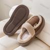 Модные женские плюшевые теплые домашние тапочки на платформе, зимние новые мягкие удобные домашние хлопковые тапочки для пола, тапочки на танкетке для девочек, пушистые тапочки для дома