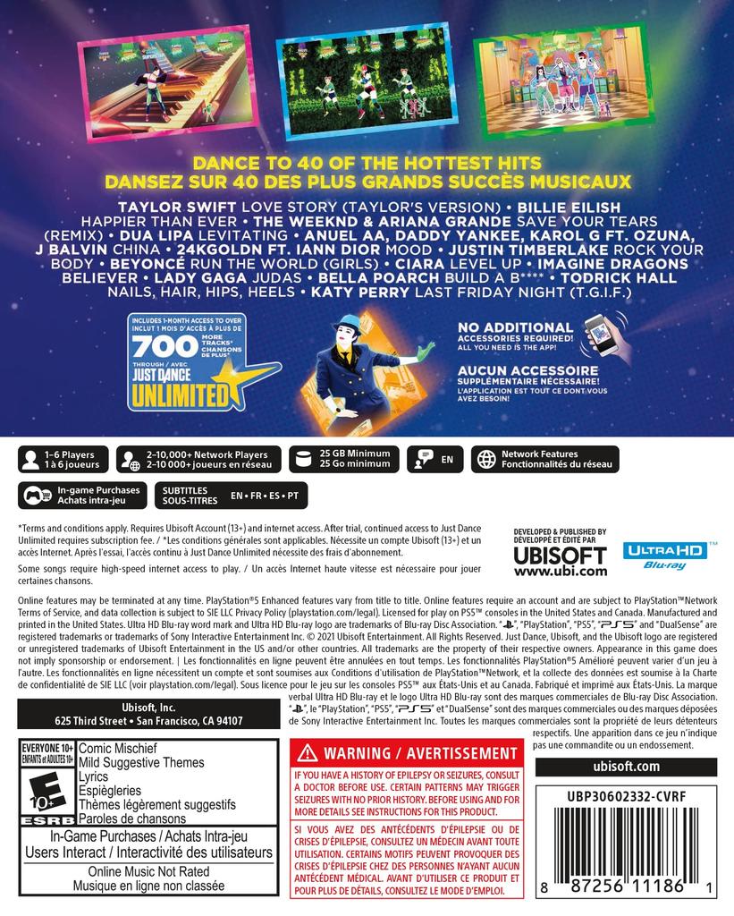 Just Dance 2022 Север PS5 (Импорт Америка) -