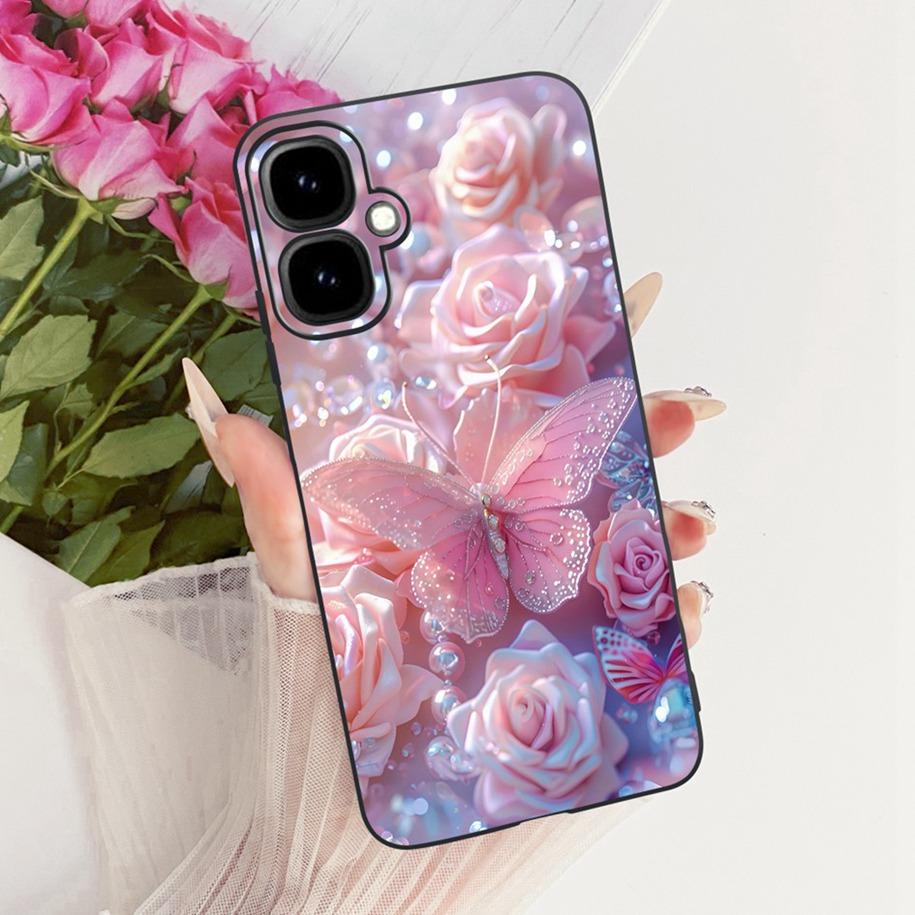 For Infinix Smart 10 2025 Case Popular Flower Bowknot Fundas Soft Black Silicone Cover For Infinix Smart10 X6725 Pop 10 4G Shell