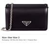 PRADA Cow Leather Crossbody Bag, Shoulder Bag Women's Black 1BP0192DLN-F0002