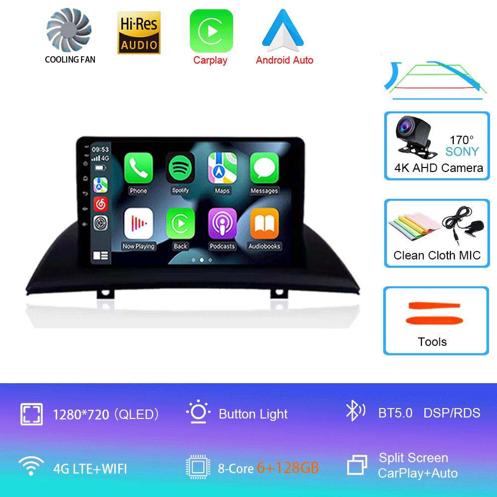 Для BMW X3 E83 2004 2005 2007-2012 9 дюймов Android 14 2din Радио DVD Автомобильный мультимедийный видеоплеер Навигация GPS 2 din dvd