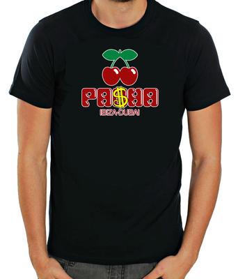 Смешная Пача Ибица - Дубай Логотип Вишня, Мужская Футболка с Коротким Рукавом G563
