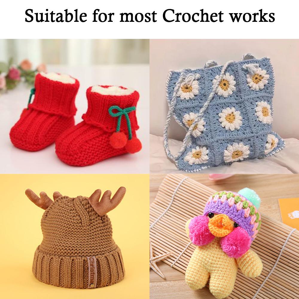 Пряжа для свитера, пластиковая ручка, алюминий для плетения, швейная игла, набор вязальных спиц, 8 шт., разноцветный крючок для вязания крючком 2,5-6 мм