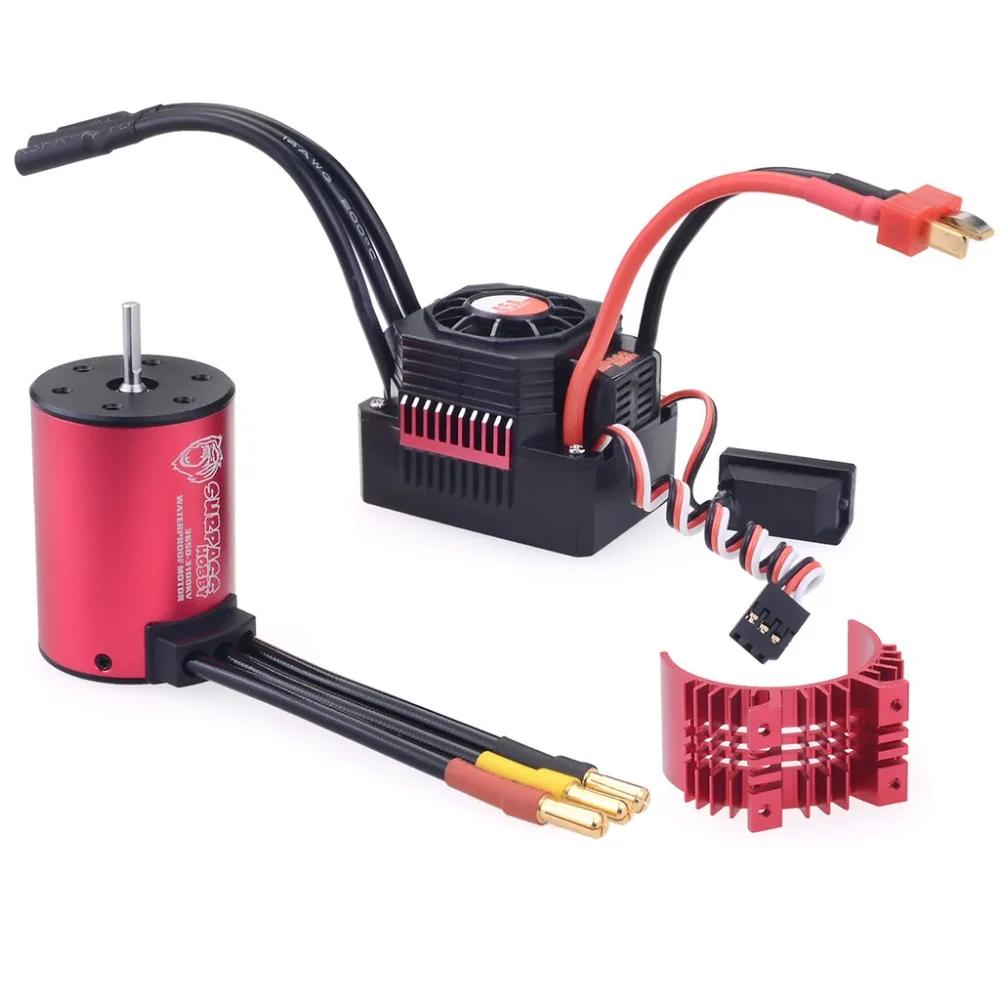 SURPASS HOBBY KK Waterproof Combo 3650 2300KV 3100KV 3600KV Brushless Motor w//Heat Sink 45A / 60A Brushless ESC for RC 1/10 Car