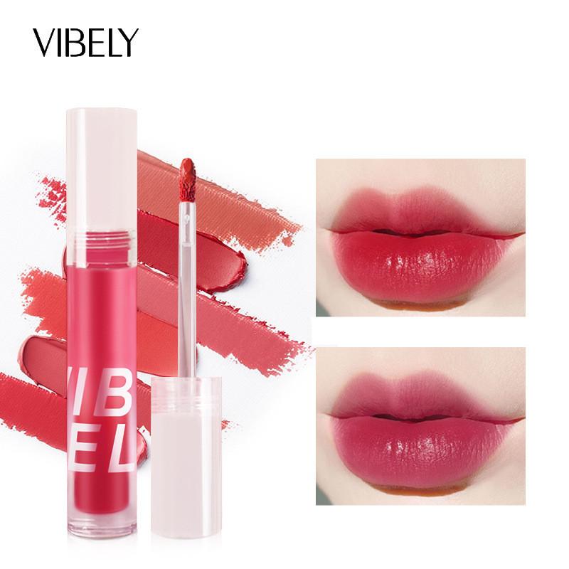 VIBELY Velvet Water Mist Lip Glaze Is A Moisturising, Waterproof and Long-lasting Lipstick That Does Not Easily Stain The Cup