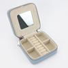 In Stock Engagement Gift Set: Multi-Functional Jewelry Box with Mirror, Ring Holder, and Leather Necklace Compartment.