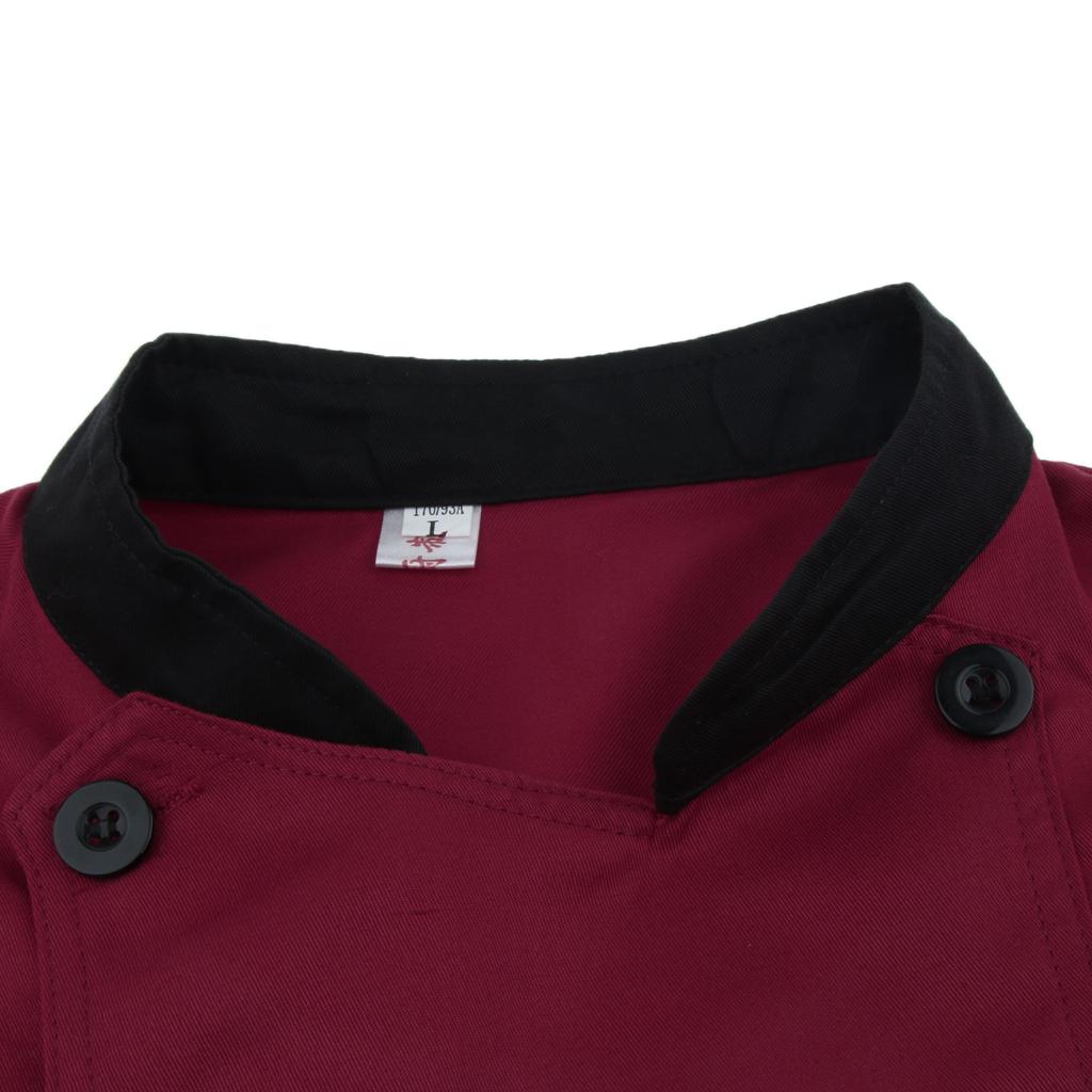 Унисекс поварская форма с длинным рукавом двубортный мужской женский поварской халат красный XL