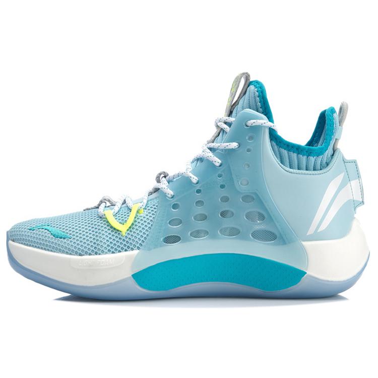 Li Ning SONIC 7 Тканевая амортизация Скользкая подошва Износостойкая Средняя высота Производительные Баскетбольные кроссовки Мужские ABAP019-4