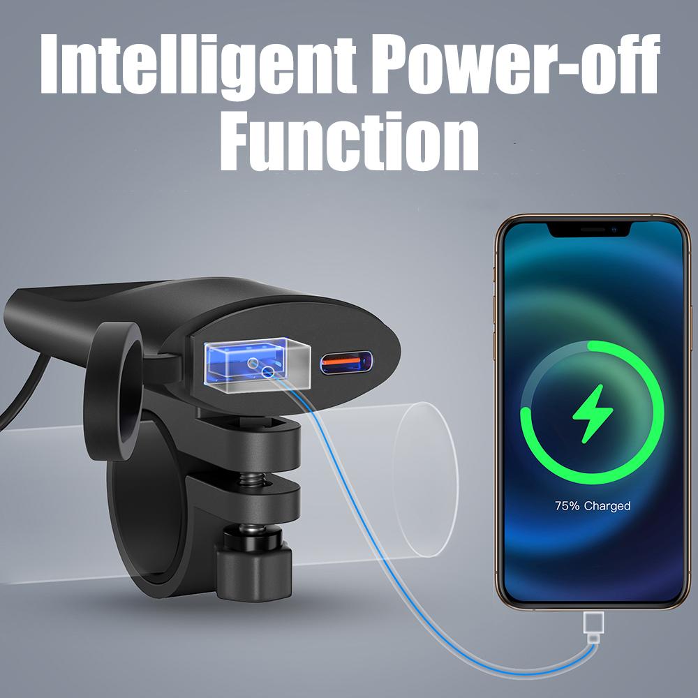 24 В 12 В USB-зарядные устройства для мотоциклов PD USB с двумя портами для зарядного устройства мобильного телефона 3,4 А 30 Вт QC 3,0 водонепроницаемый чехол адаптер питания