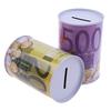 Euro Dollar Money Box Safe Cylinder Piggy Bank Banks For Coins Deposit Boxes