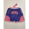 Mens Basketball Shorts With Team Embroidery NBA Style Loose Fit Athletic Pants Practice Casual Wear