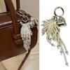 Elegant Heart Pearls Tassels Keychain for Women Featuring Sturdy Alloy Materials and Handmade Craftsmanship Use