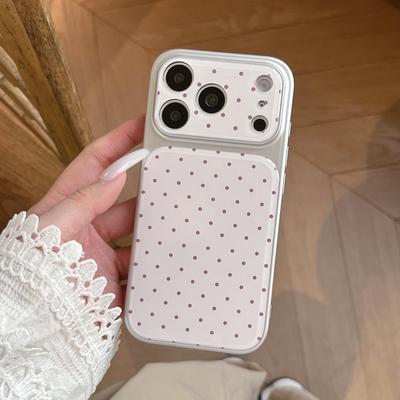Минималистичный акриловый чехол в горошек для iPhone с покрытием «ледяное прикосновение» и большим прозрачным окном