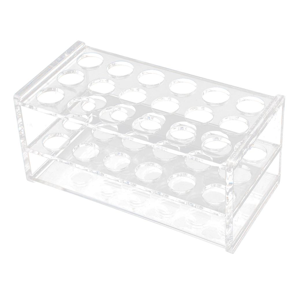 Acrylic Test Tube Rack for 17mm Tubes 18 Holes Transparent Centrifuge Tube Rack for 10ml 15ml Tube