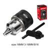 WISEUP 3/8"-24UNF 0.6-10mm Keyless Metal Drill Chuck,With Chuck Key,Convert Impact Driver Hammer and Wrench To Electric Drill