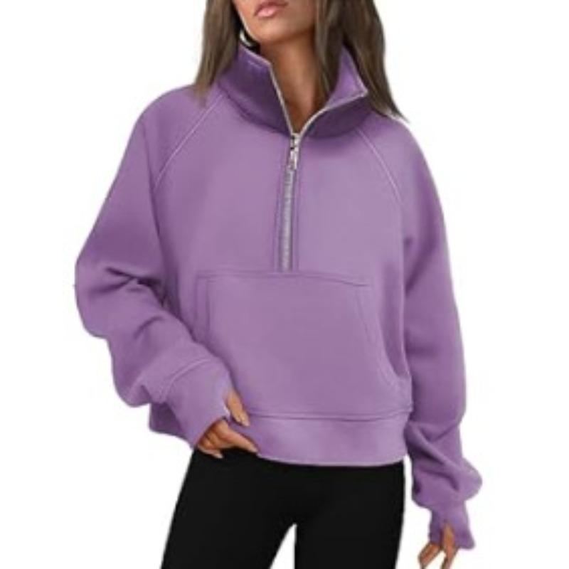 Women's Plus Size Autumn and Winter Loose Jacket Zipper Long Sleeve Sweatshirt