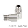 Bike Bicycle Pedal Extender 16mm/20mm for  9/16 in Threaded Pedals Chrome-Molybdenum Steel