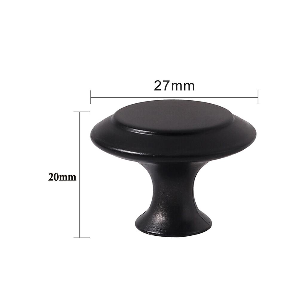 20pcs Vintage Cabinet Handles Drawer Knobs Black Single Hole Drawer Pulls Furniture Cupboard Closet Door Handles Hardware
