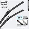 For Peugeot 307 2004-2009 28 + 26 Wipers Dovetail Wipers Wipers