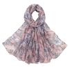 Spring and Autumn New Plant Flower Printing Versatile Bali Yarn Cotton and Linen Feel Scarf Elegant Sunscreen Shawl Women
