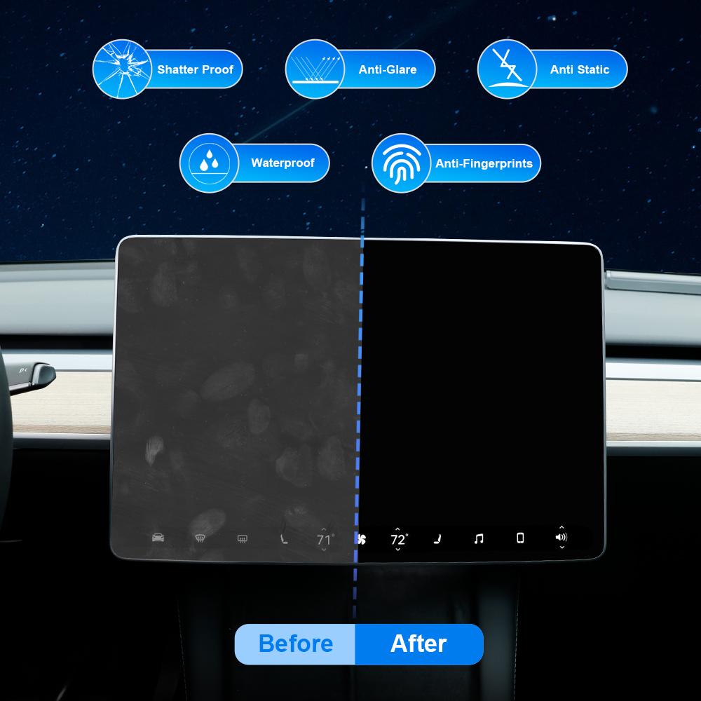 IPENGEN Закаленное Стекло Защитная Пленка для Экрана Для Tesla Model 3 Y Highland juniper 2021-2025 HD Защита Пленкой Центрального Дисплея
