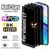 4 шт. Закаленное стекло с защитой от шпионажа для Xiaomi 17 Pro Max 17 Pro 15T 14T 13T 12T Pro 15 14 13 12 11 Lite Защитная пленка для экрана против царапин