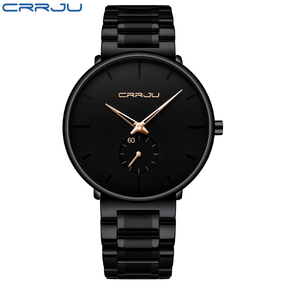 CRRJU 2150 Men's Ultra-thin Waterproof Steel Band Watch