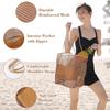New Folding Beach Bag Mesh Handbag Braided Bag Shopper Bag  Fitness Travel Shopping Bags Fashion Summer Straw Basket Travel Acce