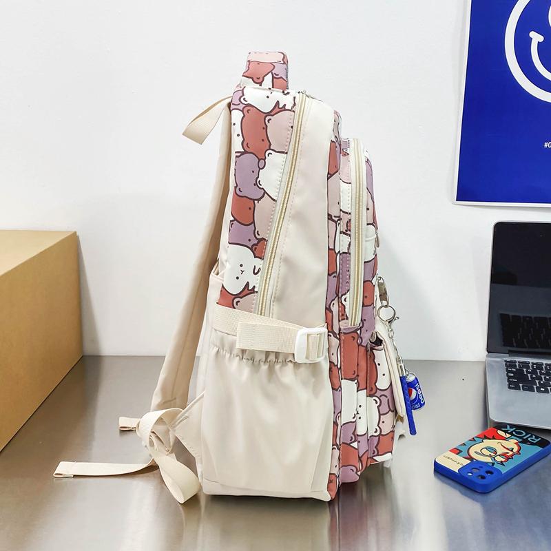 Школьная сумка с граффити, женский старшеклассник, большой вместительный рюкзак с героями мультфильмов