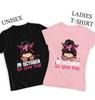 Breast Cancer T Shirt #BCA Messy Bun In October We Wear Pink Unisex