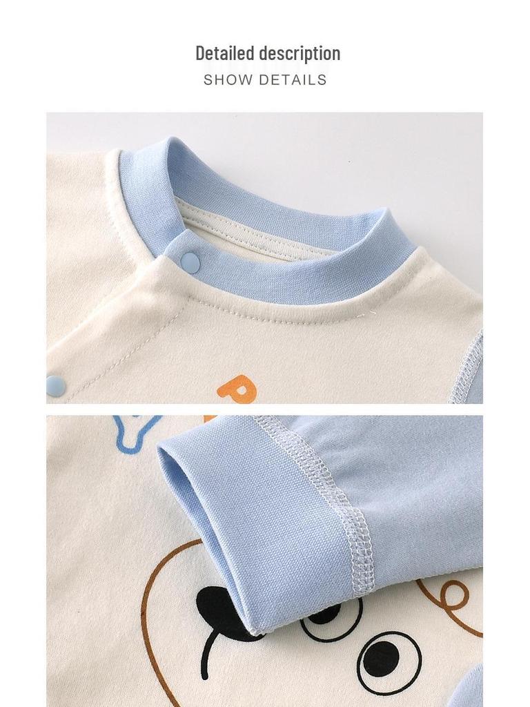 Pure Cotton Baby Romper - Newborn Spring/Autumn Jumpsuit Pajamas, Four Seasons Style