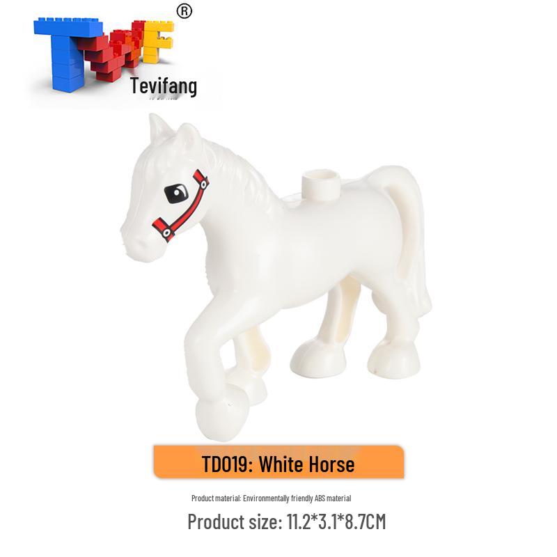 Крупные строительные блоки из частиц: Совместимые Игрушки для Обучения Животным Фермы Прерии Океана для Детей