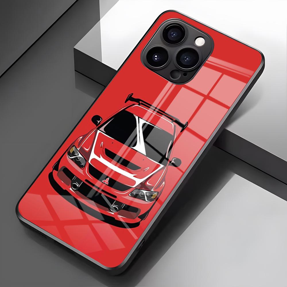 Чехол для телефона JDM B-B-MitsubishiES для IPhone 17 Pro Max 16 15 14 Pro Max 13 11 X Xs Xr 8 7Plus Стеклянная крышка