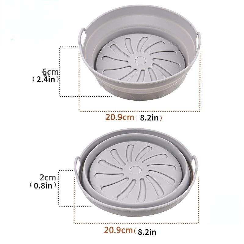 Складной силиконовый противень для фритюрницы Противень для выпечки для микроволновой печи Многоразовый коврик для жареной курицы Подставка для кастрюли для барбекю Противень для выпечки