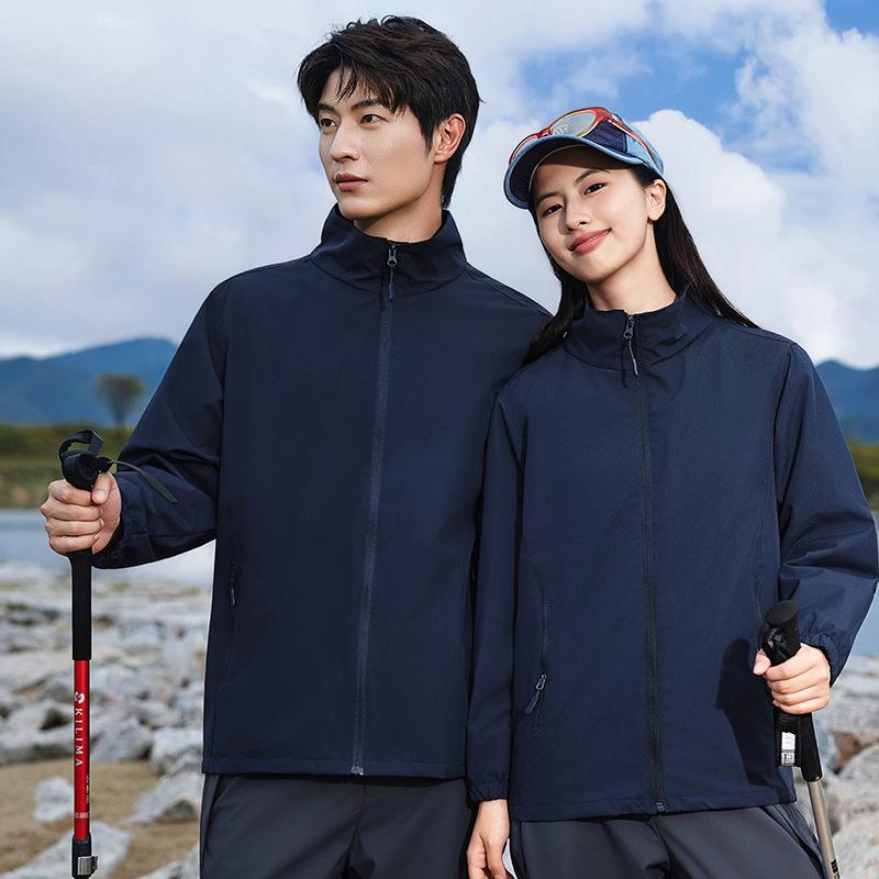 Куртка Рабочая одежда Вышитый Тренч Мужская и Женская Групповая одежда Тонкая куртка