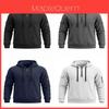 Мужская осенне-зимняя толстовка с drawstring и застежкой-молнией для повседневной носки