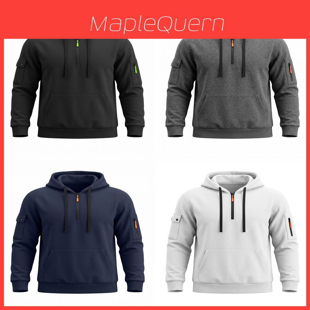 Мужская осенне-зимняя толстовка с drawstring и застежкой-молнией для повседневной носки