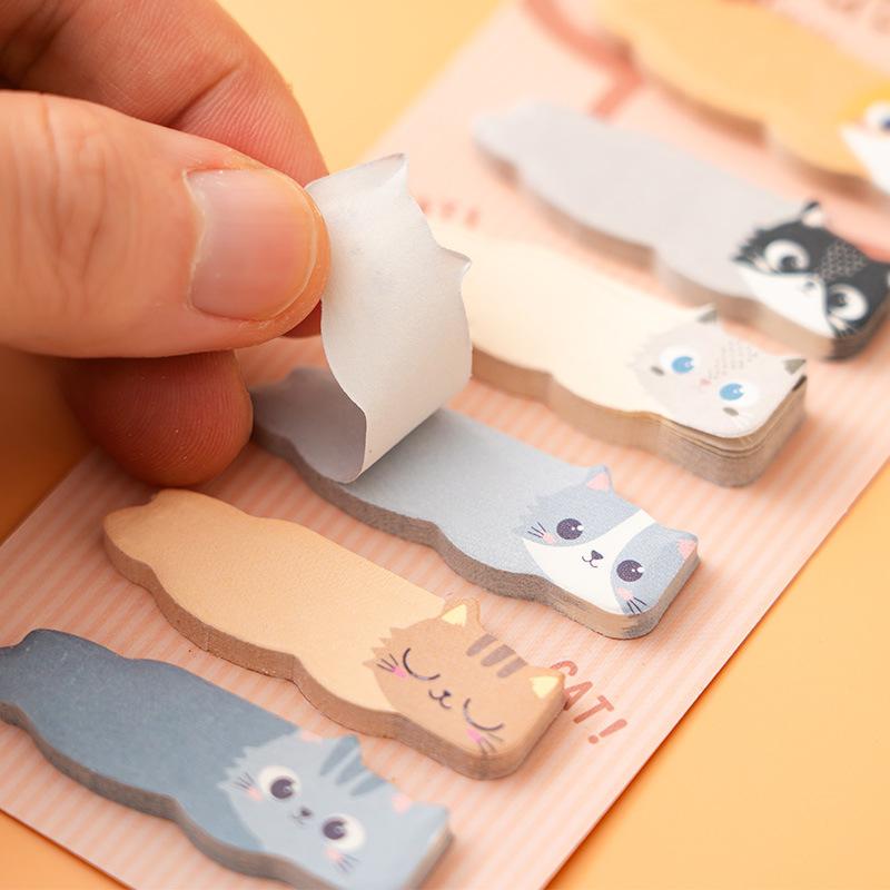 Cartoon Cat Convenience Stickers Index Stickers DIY Label Classify Stickers N Times Student Stationery Sticky Notes