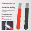 Portable Outdoor Sharpener Multi-tool for Garden Shears, Knives, and Edges - Handheld Scraper and Whetstone for Home and Kitchen.