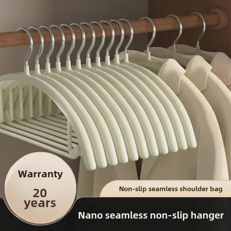 Luxury Non-Slip Plastic Hanger for Adults - Traceless Semicircular Design for Home & Clothing Stores